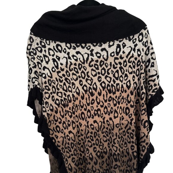 Joseph A Poncho Sweater - NWT - Size 1X - Neutral Colors - 100% Rayon - Picture 2 of 5